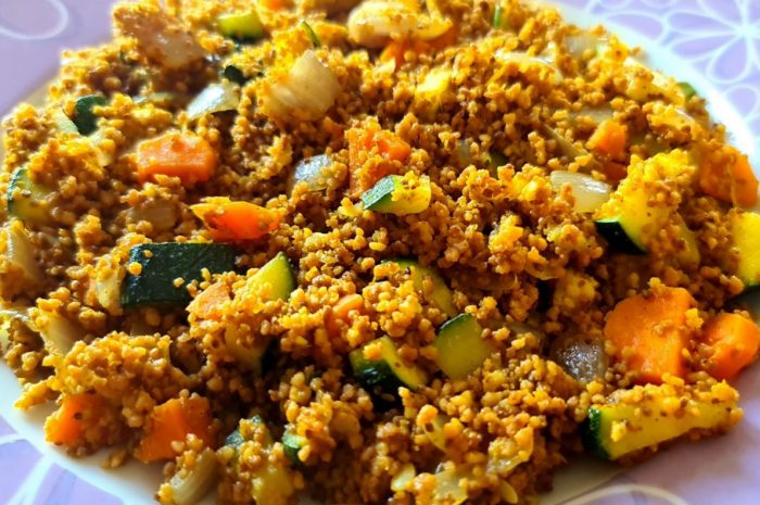 Cous-Cous  integral al curry con verduras