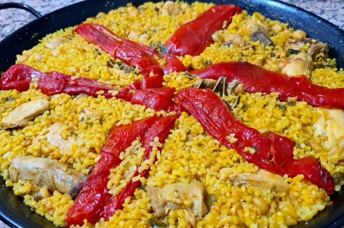 Paella integral de pollo
