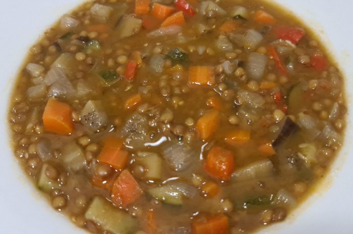 Lentejas tradicionales solo con verduras