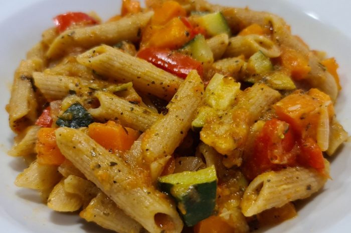 Pasta integral con verduras